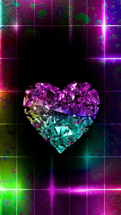 Sparkle Heart Iphone Wallpaper Girly Diamond Wallpaper Heart Iphone