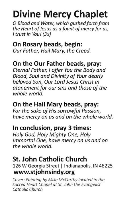 Faustina by jesus as a means for honoring his sacred. Divine Mercy Chaplet