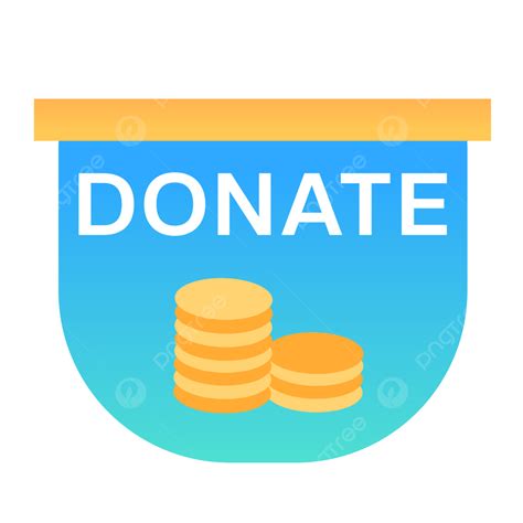 Charity Donation Clipart Hd Png Donate Button For Donation With Coin