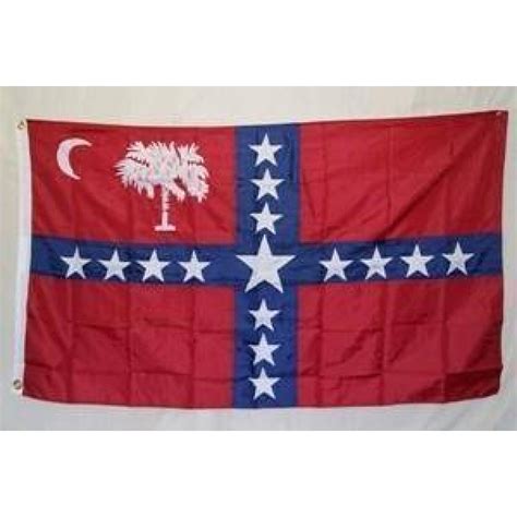 Confederate South Carolina Sovereignty Flag Nylon Embroidered 3 X 5 Ft
