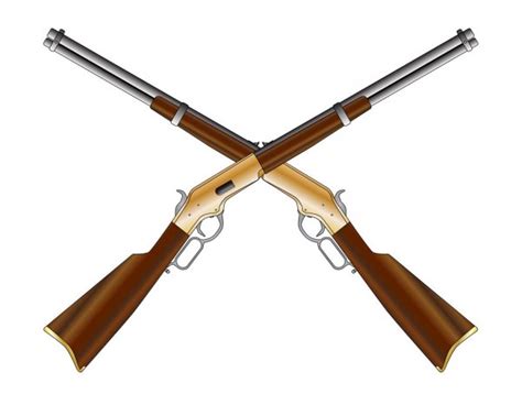 Vectores De Stock De Rifle Winchester Ilustraciones De Rifle