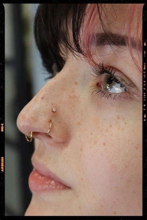 Two Nose Piercings And Septum Dare To Be Different With This Piercing