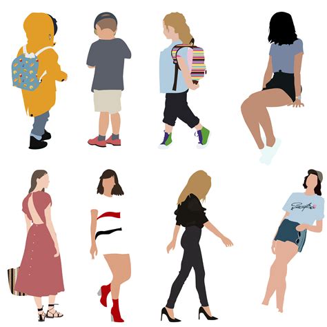 Flat Vector People Pack Vector Illustration People People Cutout