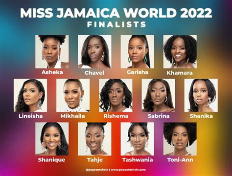 Miss Jamaica World 2022 Meet The 13 Finalists