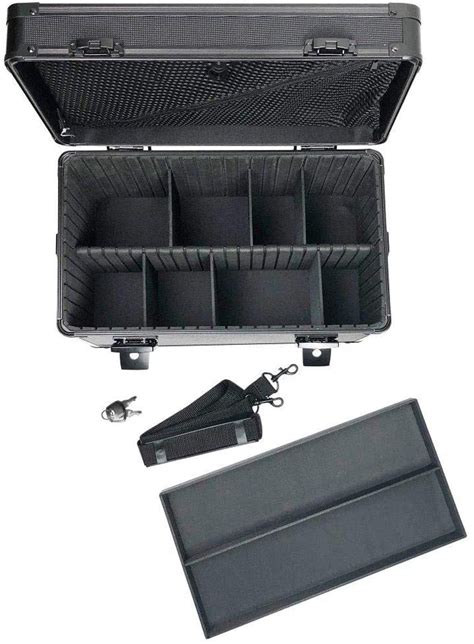 Vaultz Large Locking Storage Case With Dividers Tactical Black Vz00122
