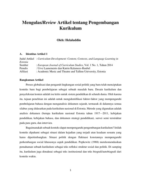 Kumpulan masak asam pedas ikan merah pdf. (PDF) Ulasan/Review Artikel Jurnal tentang Pengembangan ...