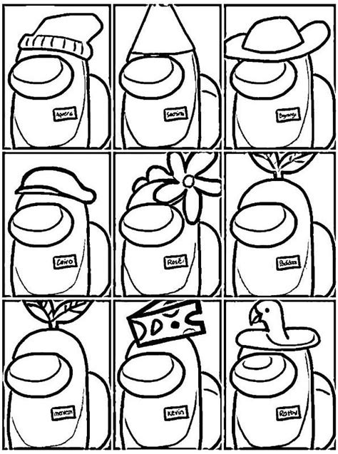 Among Us Crewmate Coloring Page Among Us Coloring Pages Mini Crewmate