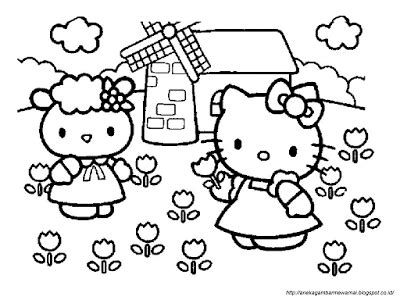 How to draw hello kitty cara menggambar hello hitty youtube. Aneka Gambar Mewarnai - Gambar Mewarnai Hello Kitty Untuk ...