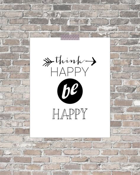 Items Similar To Think Happy Be Happy Motivational Inspirational Quote