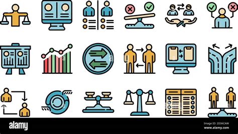Comparison Icons Set Vector Flat Stock Vector Image And Art Alamy
