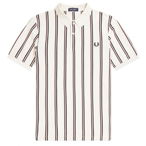 Fred Perry Vertical Stripe Polo Shirt Polo Shirts Natterjacks