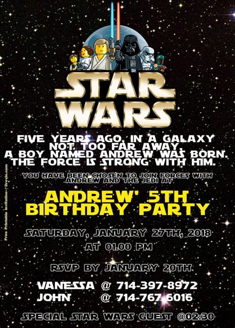 Using one of our free certificate templates, our free certificate generator will create your certificate instantly for you to download and print on your own printer. FREE LEGO Star Wars Birthday Invitation PSD Download - FREE PRINTABLE Birthday Invitation Templates