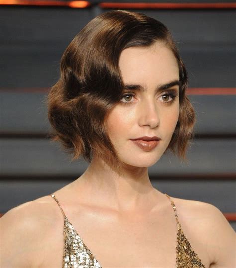 Celebrities Who Are Rocking A Bob Short Wavy Hair Lily Collins