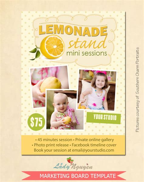Instant Download Lemonade Stand Mini Session Template Ma078 Etsy