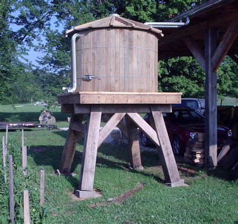 Wood Water Storage Tanks With Wood Or Steel Tower Water Storage Rain