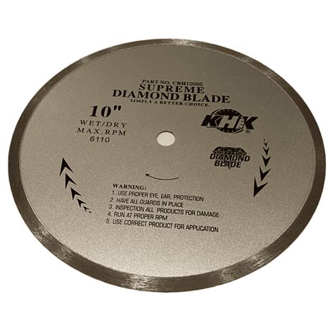10 Inch Premium Continuous Diamond Saw Blade For Cutting Tile