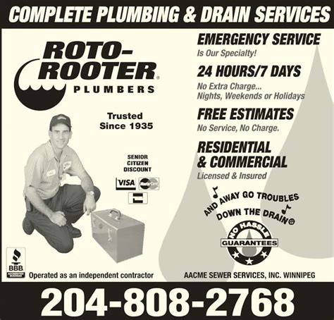 Put the drain back into position after the inspection. Roto-Rooter Plumbing & Drain Services - Opening Hours ...