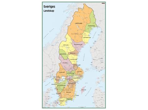 Länen har en politisk och administrativ ställning, vilket landskapen inte har. Köp Sveriges Landskap 50x83cm med snabb leverans ...