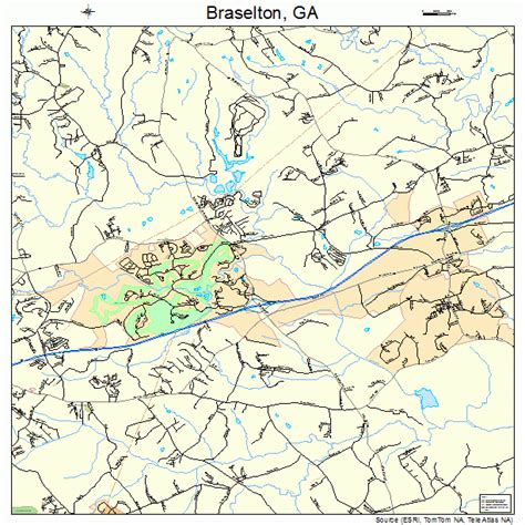 Braselton Georgia Street Map 1310076