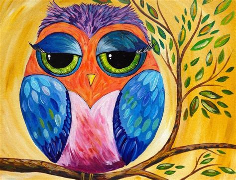 Creative Owl Painting Paradise Creation