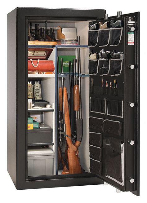 Liberty Safe Gun Safeblackchrome7 Shelves735 Lb 48pp50as25 Bkt