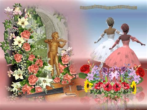 Carte virtuelle joyeux anniversaire pour femme à télécharger et à envoyer en ligne, bouquets de fleurs roses. carte animée ANNIVERSAIRE FLEURS-DANSEUSE-DOMAINE DE ...
