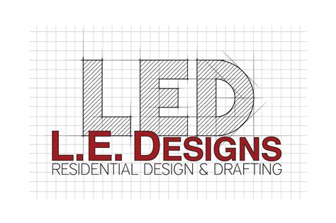 The Logo For Led Designs Residential Design And Drafting Which Has