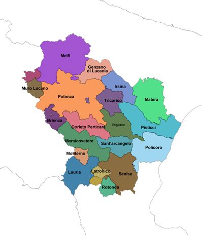 Noi li abbiamo divisi per provincia e citta. basilicata