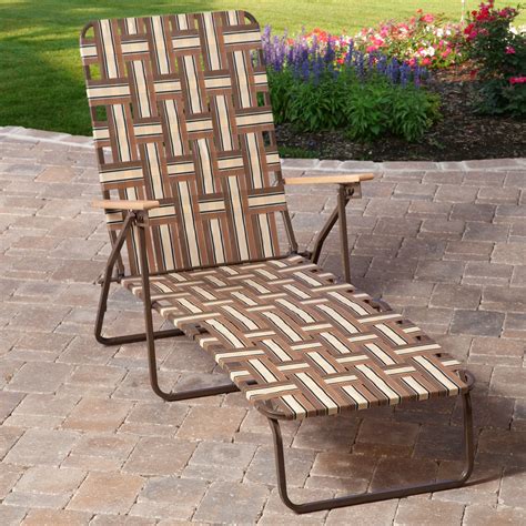 Homefun chaise lounge outdoor chair with beige cushions, aluminum pool side sun lounges with wheels adjustable reclining, patio furniture set, pack of 2(antique bronze). Rio Deluxe Folding Web Chaise Lounge - Outdoor Chaise ...