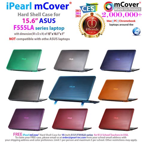 Ipearl Mcover® Hard Shell Case For 156 Inch Asus F555la Series Laptops