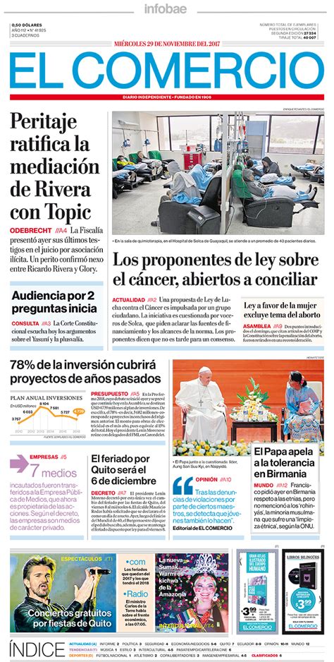 El Comercio Ecuador Miércoles 29 De Noviembre De 2017 Infobae