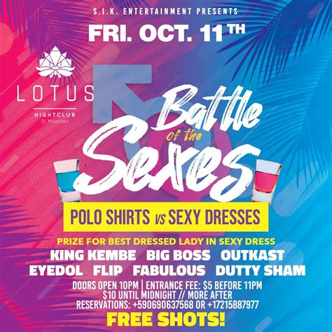 Battle Of The Sexes Polo Shirts Vs Sexy Dresses St Maarten Events