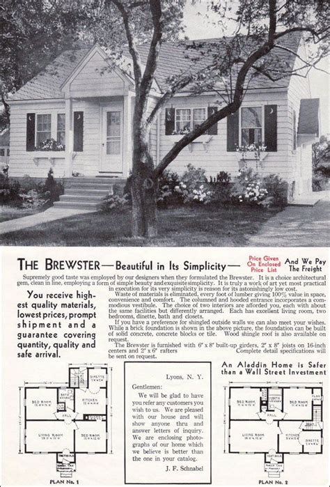 See more ideas about 1940s bungalow, vintage house, interior. 1940 Aladdin Kit Homes - The Brewster | Kit homes, Vintage ...