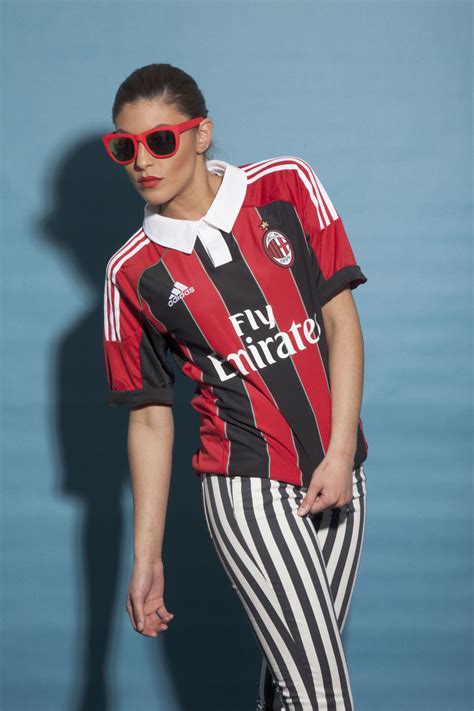 1 color ac milan away replica men's jersey. AC Milan jersey girl. Wearing cool red sunglasses and ...