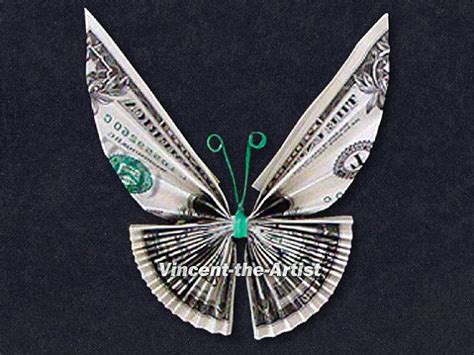 Butterfly Money Origami Insect Animal Made From Real Dollar Bills