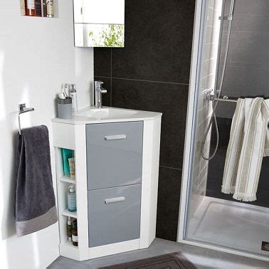 Meuble haut corps et façades en ppam blanc (panneau de particules agglomérées meuble à poser waneta, l x h x p cm, €, castorama. Petite salle de bain - 11 Idées pratiques et déco | Salle ...