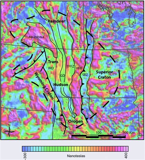 Aeromagnetic Map Of The Williston Basin And Environs Showing The