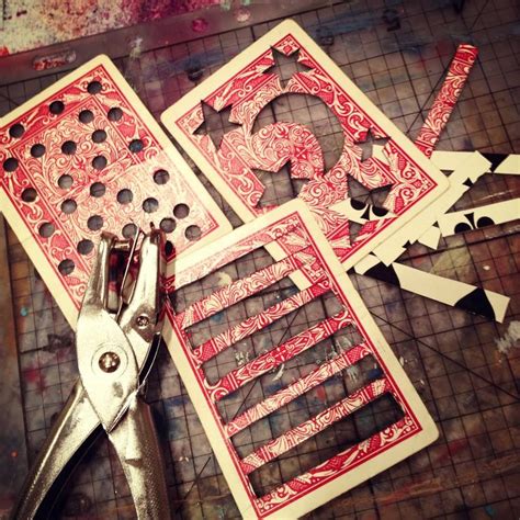 Tools Playing Card Stencils Art Journal Inspiration Make Your Own