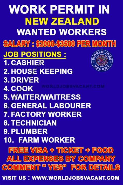 JOB VACANCY IN NEW ZEALAND | New zealand jobs, Job offer, Online jobs