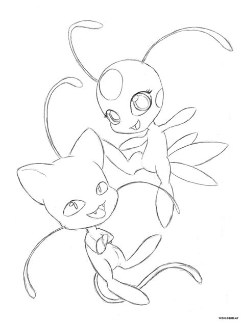 Tales of ladybug cat noir coloring pages for free. Ladybug And Cat Noir Kwami Coloring Pages / Cute Kwamis ...