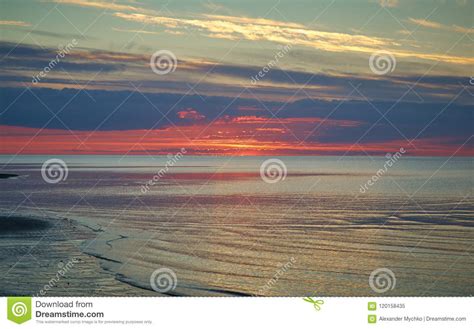 Sunset White Sea Stock Image Image Of Outdoor Russia 120158435