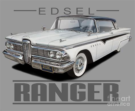 Retro Edsel Digital Art By Paul Kuras