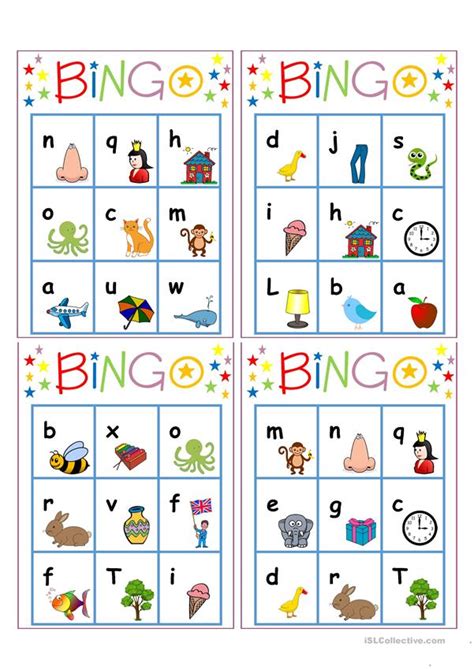 You may want to review the letters on the cards before . Alphabet bingo - English ESL Worksheets for distance ...