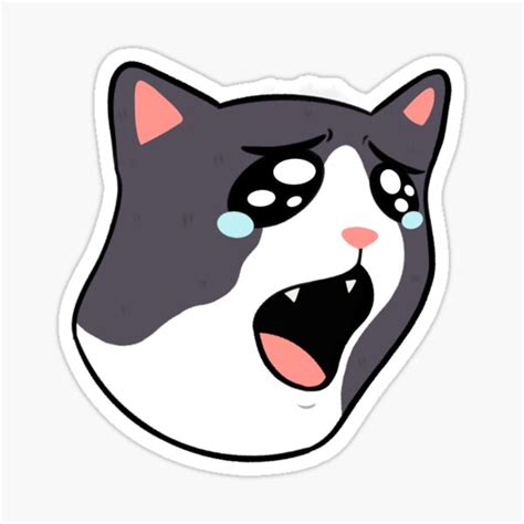 Crying Cat Meme Sticker For Sale By Meshuga Redbubble