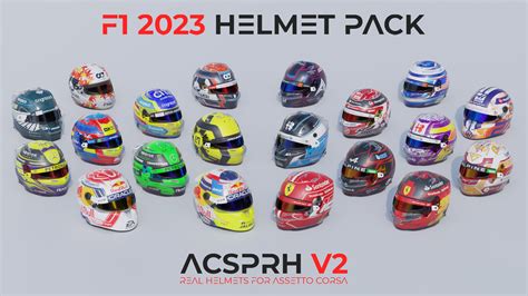 ACSPRH V2 F1 2023 Helmet Pack RaceDepartment