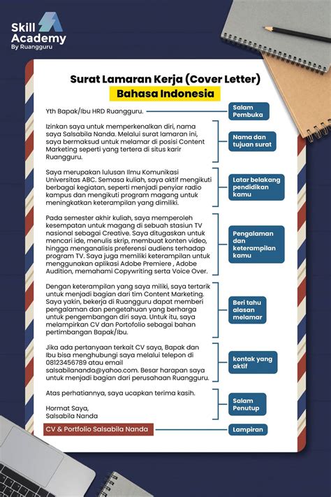 Contoh Surat Lamaran Kerja Yang Benar Dan Cara Membuatnya