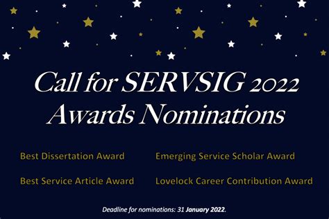 Call For Nominations For The 2022 Servsig Awards Servsig