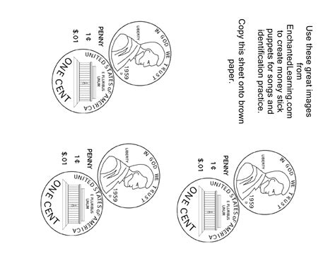 Penny Worksheet For Kindergarten