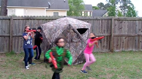 Great Group Of Kids Playing Backyard Laser Tag Youtube