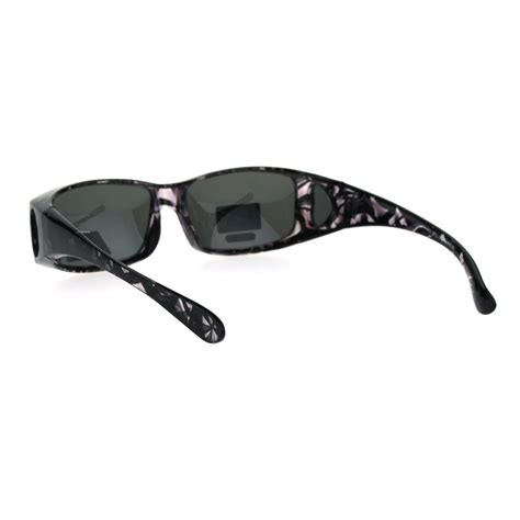 polarized womens geometric pattern 60mm otg fit over sunglasses ebay